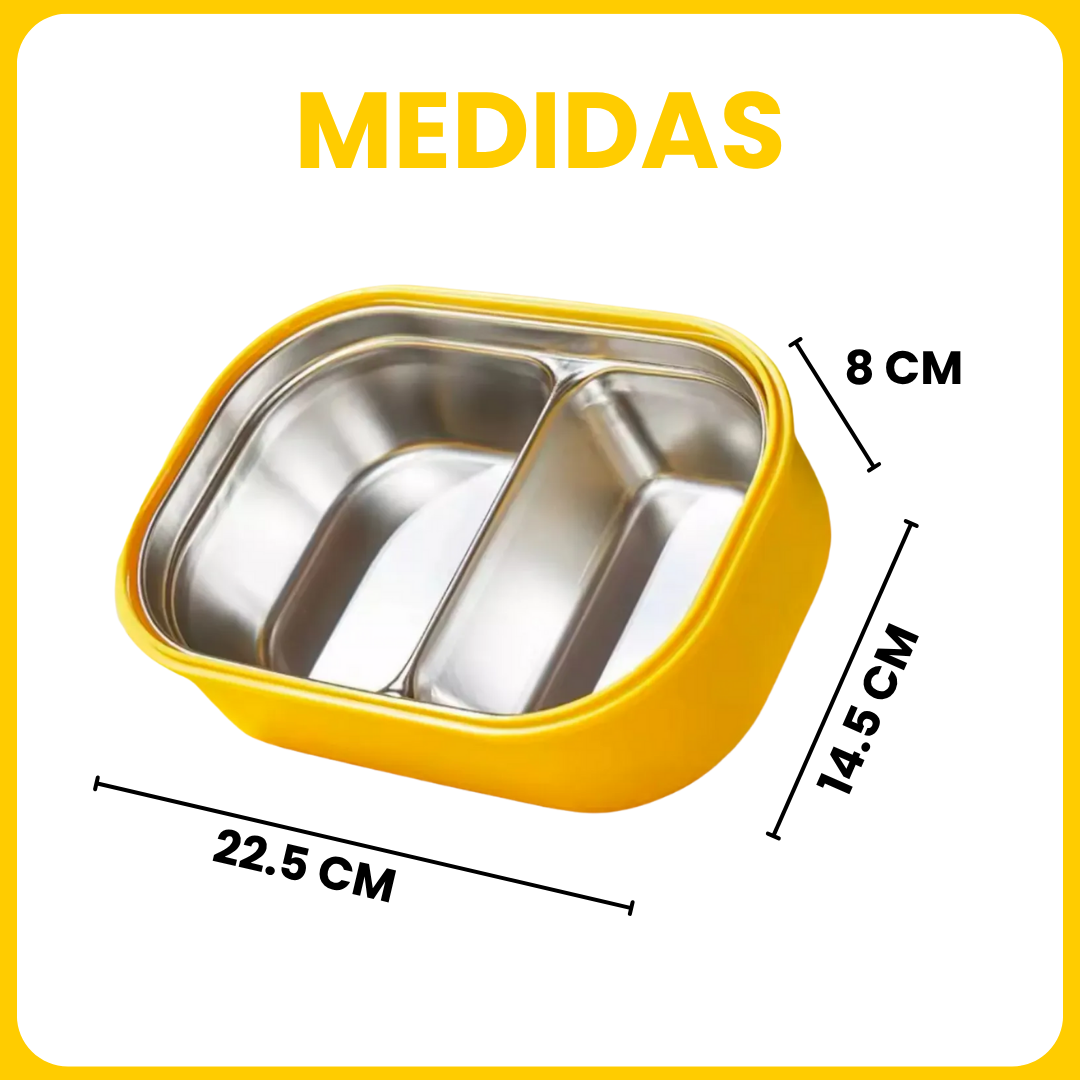 Lonchera Hermética Patito (Acero Inoxidable) – Antiderrames 🐤