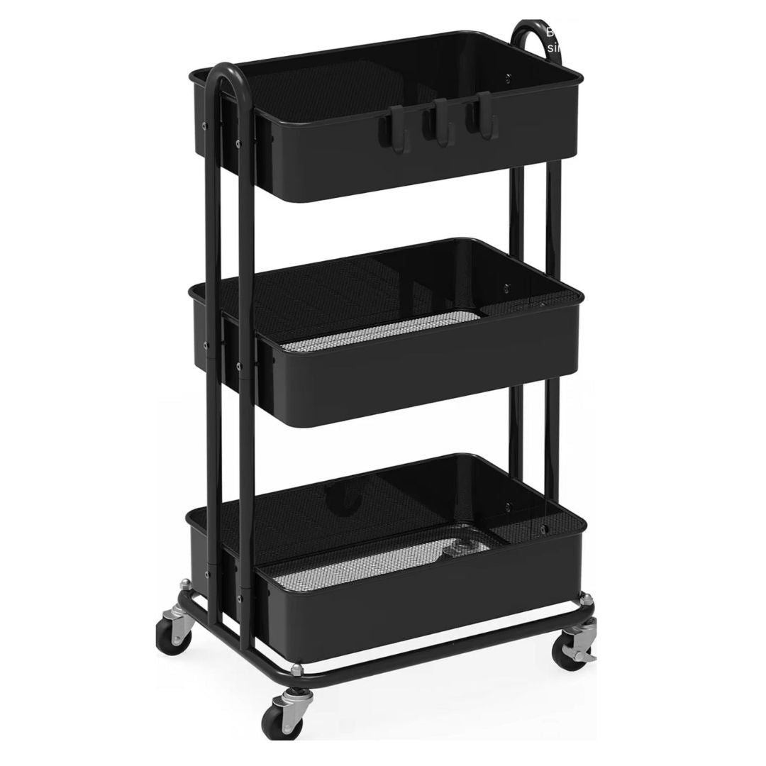 Carrito Organizador Metálico Infantil de 3 Niveles 🧸