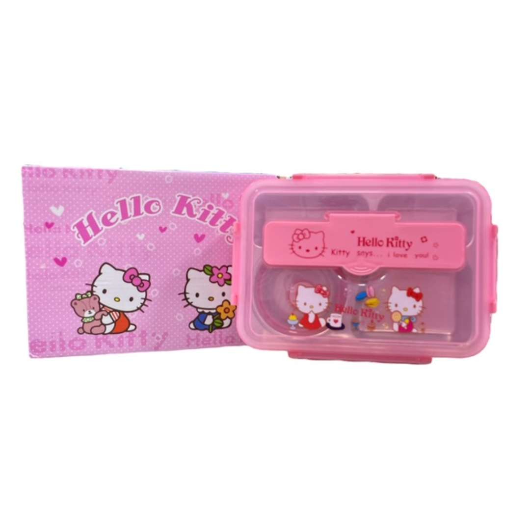 Lonchera Hello Kitty de 4 Compartimentos - La Compañera Perfecta para la Lonchera de tu Hijo