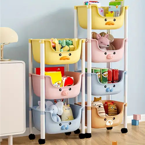 Organizador Infantil de Juguetes – 4 Niveles con Cajones Coloridos 🏠✨