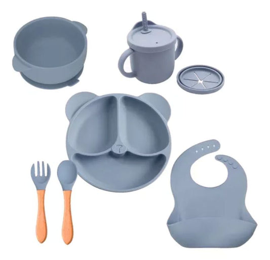 Set Vajilla En Silicona Osito 6 en 1 👶