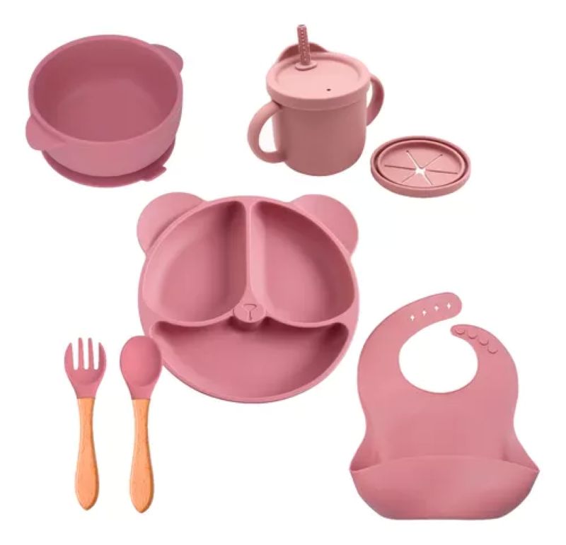 Set Vajilla En Silicona Osito 6 en 1 👶