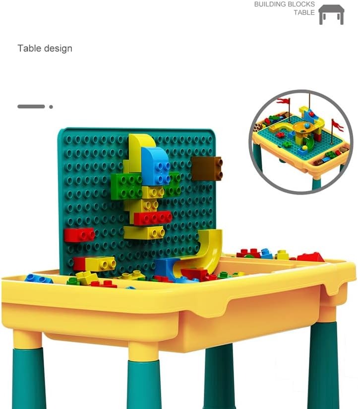 Mesa Montessori 2 en 1 con Bloques de lego + Silla Infantil 🌟