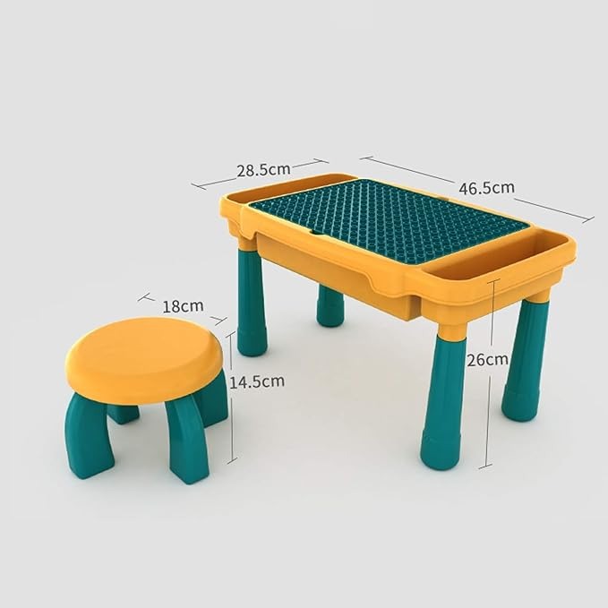 Mesa Montessori 2 en 1 con Bloques de lego + Silla Infantil 🌟