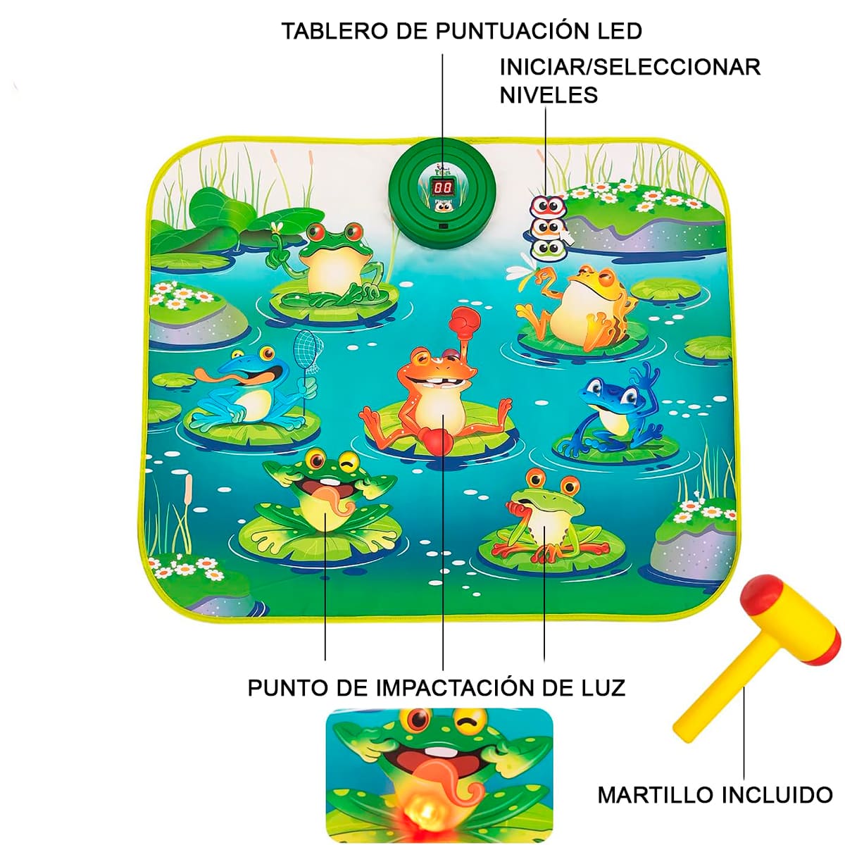 Tapete Interactivo “Golpea al Sapo” 🐸