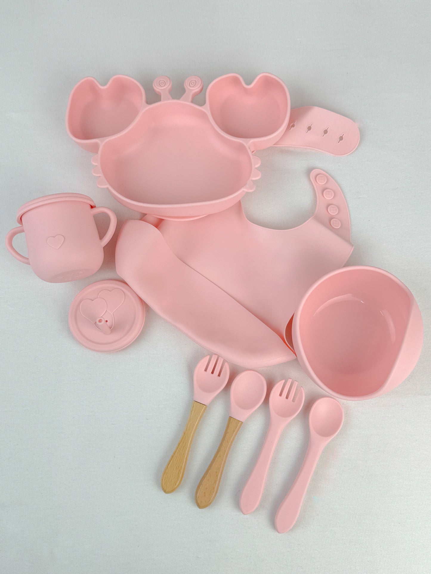 Set Vajilla En Silicona Cangrejo 9 en 1 👶
