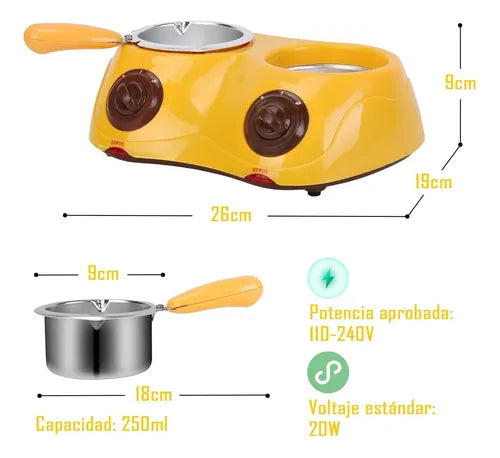 Máquina para Derretir Chocolate con Caldera Doble ✨🍫