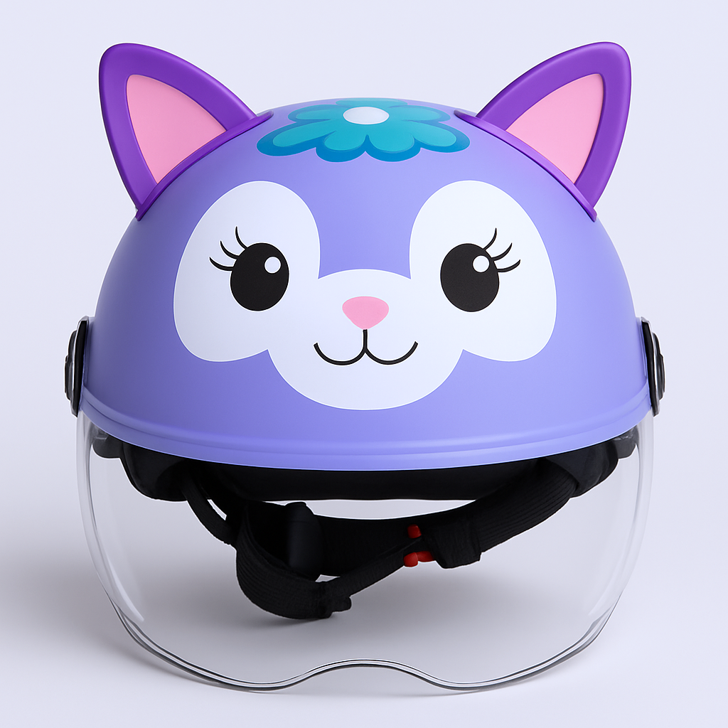 Casco Infantil de Seguridad para Moto 🐻