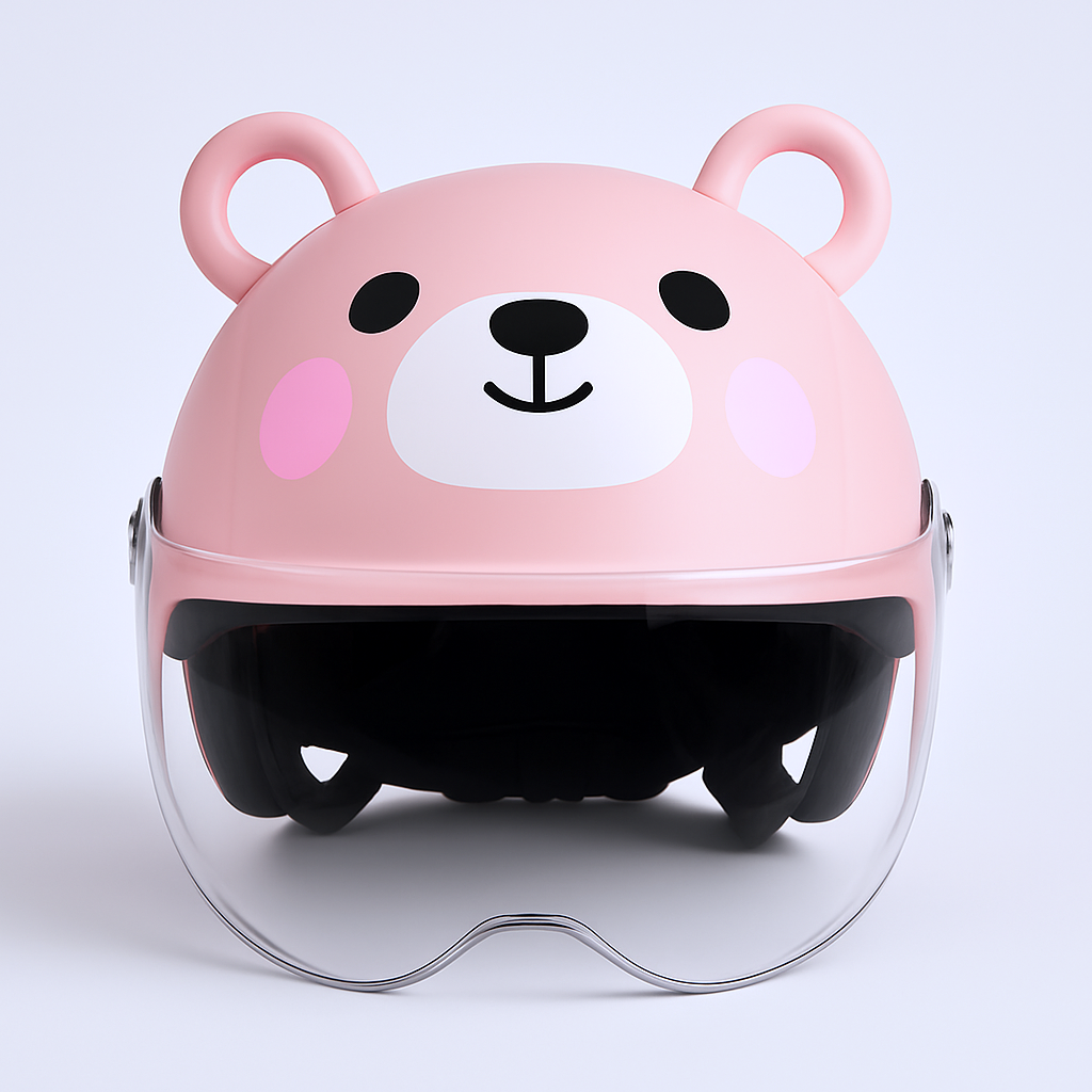 Casco Infantil de Seguridad para Moto 🐻