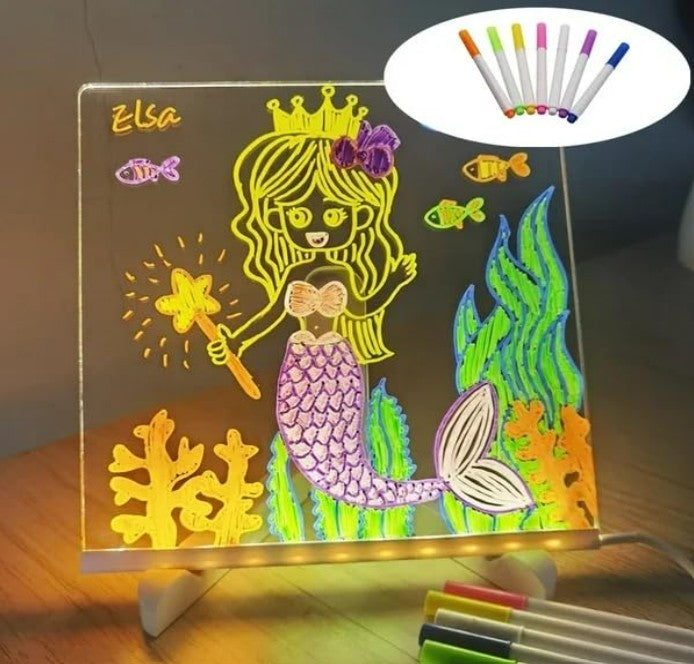Tablero Led De Luz Para Dibujar Y Escrib