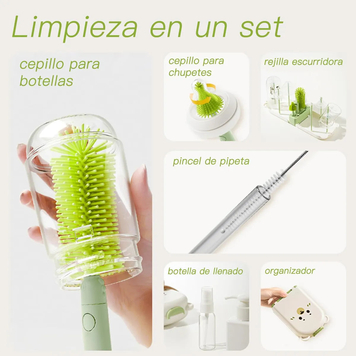 Kit Higiene Total para Teteros – Limpieza Segura en Cualquier Lugar 🍼