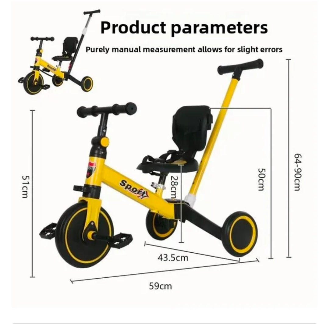 Triciclo Evolutivo 5 en 1 con manija larga  🚴‍♂️