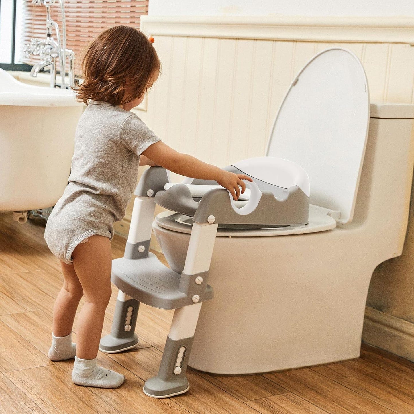 Entrenador de Baño para Niños con escalera🚽