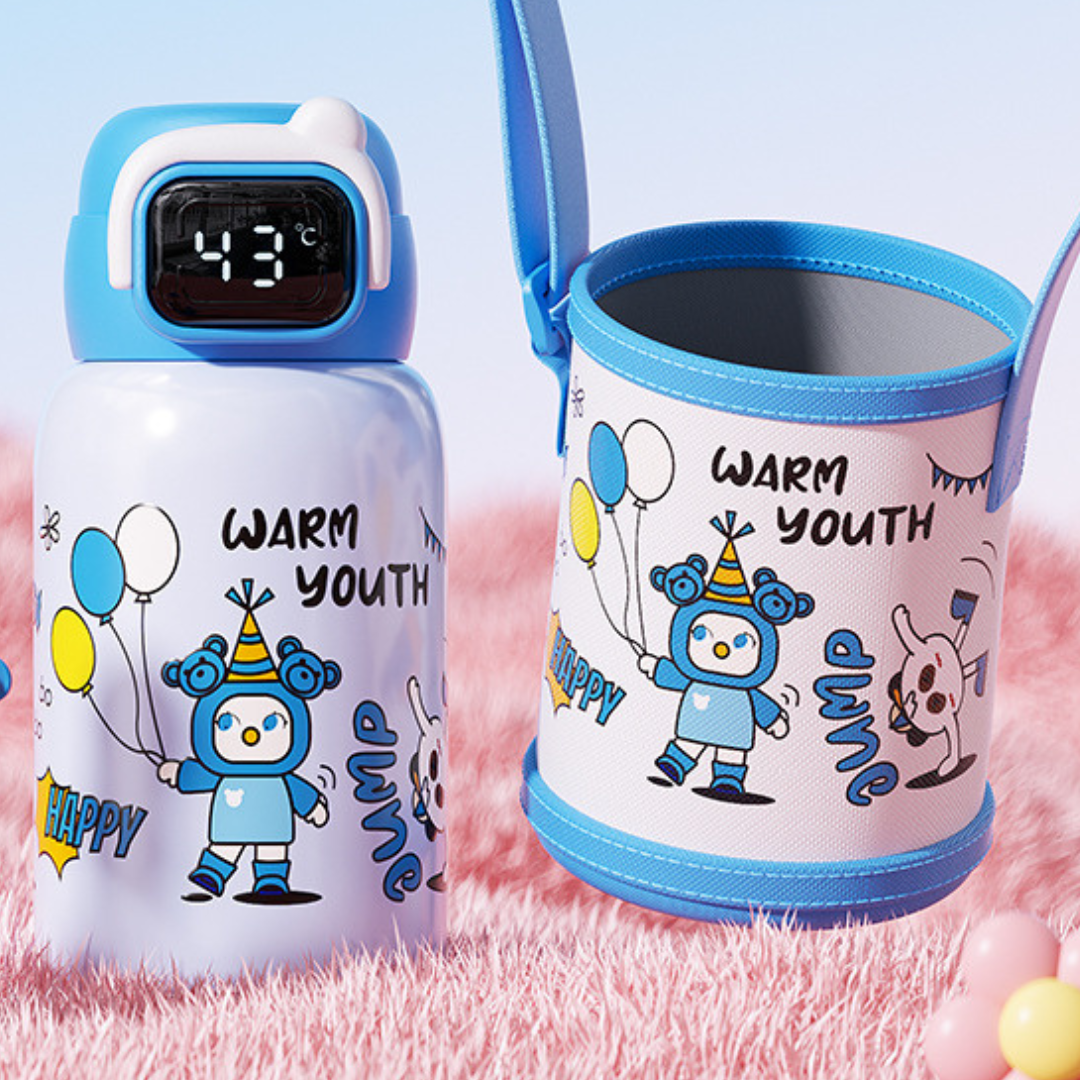 Termo Infantil con Termómetro Digital y Diseño Adorable 👦🏻