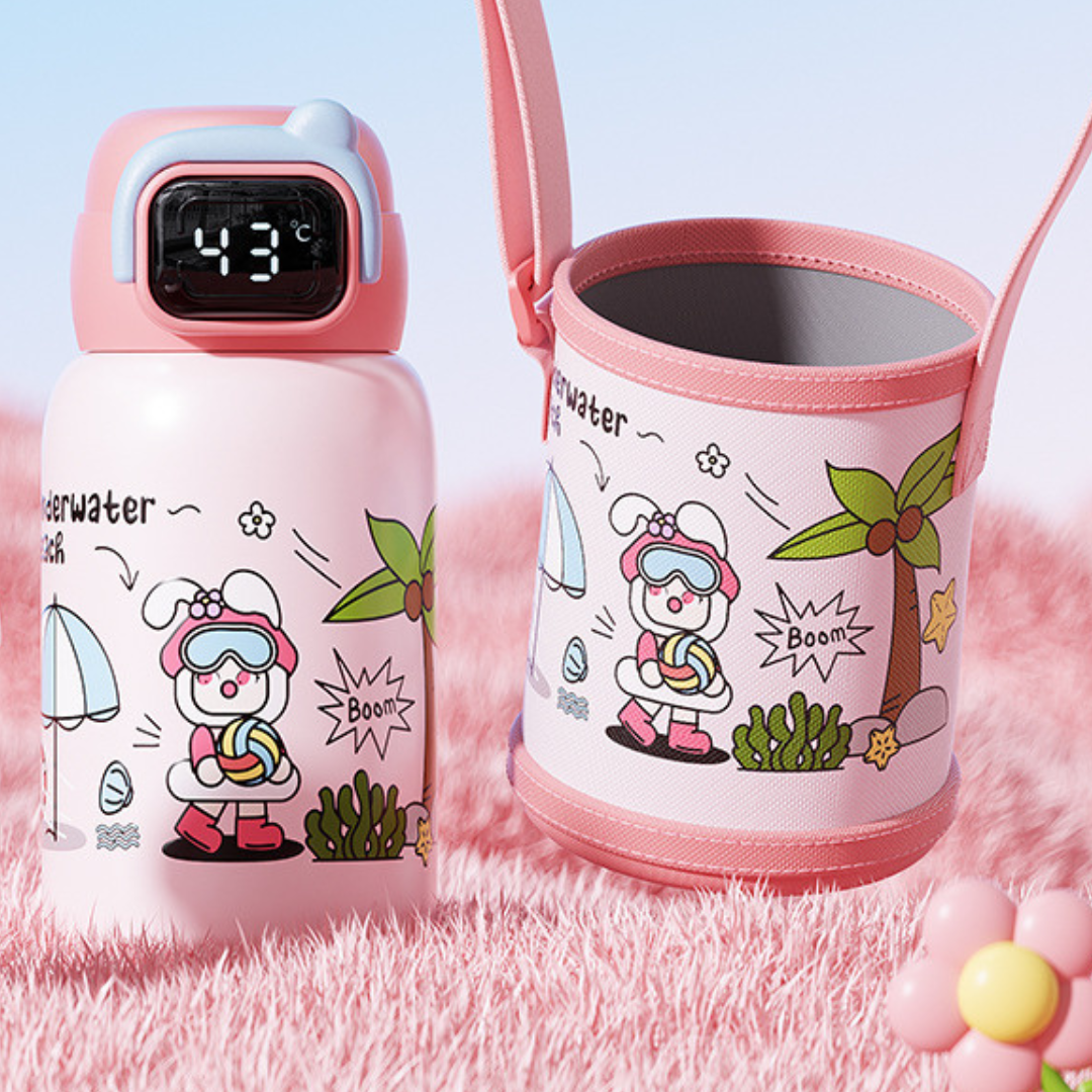 Termo Infantil con Termómetro Digital y Diseño Adorable 👦🏻