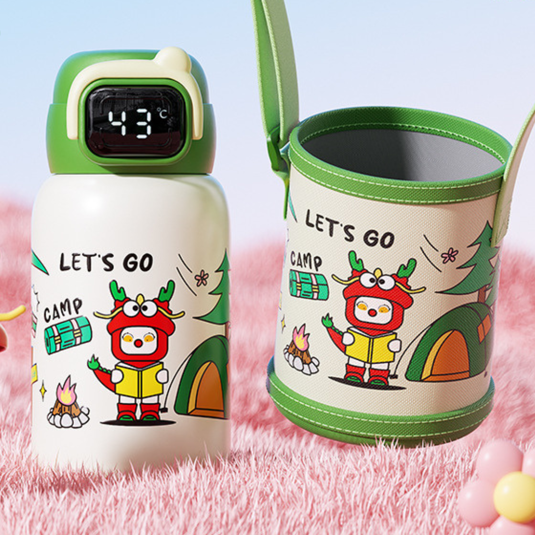 Termo Infantil con Termómetro Digital y Diseño Adorable 👦🏻