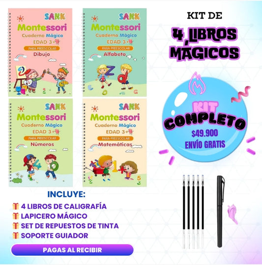 Kit Magico De Caligrafia 4 libros 📖