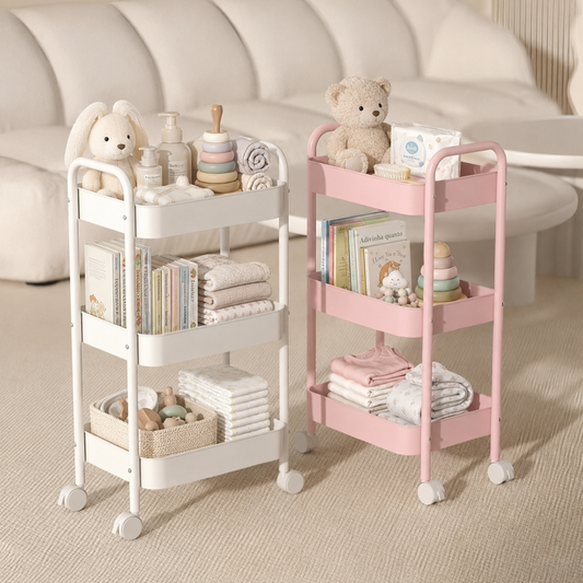 Carrito Organizador Metálico Infantil de 3 Niveles 🧸