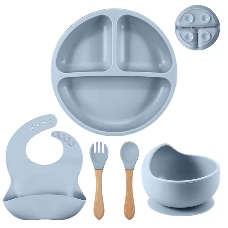 Set Vajilla En Silicona Para Bebe 8 en 1 👶