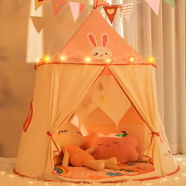Carpa castillo infantil con regalo luces Led 🏰