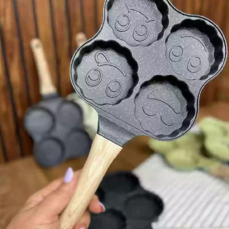 Sartén 4 puestos con figuras divertidas 🍳