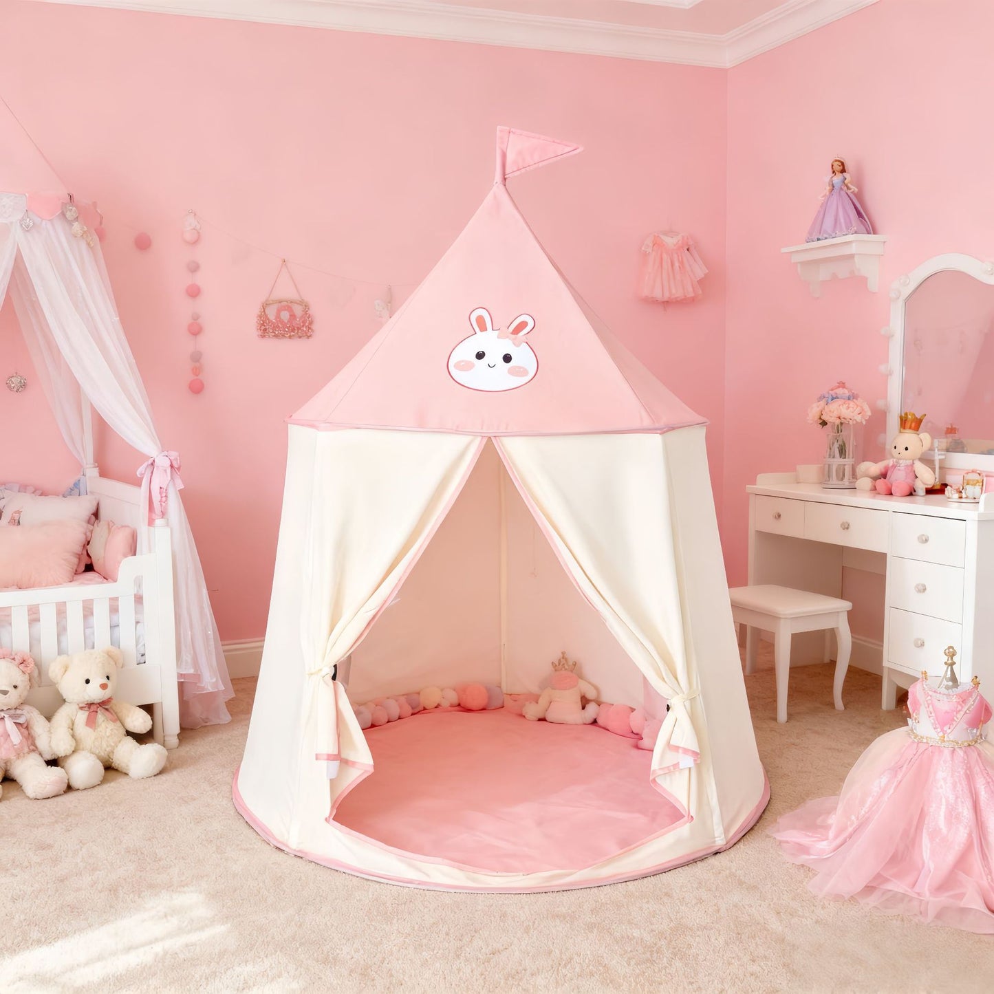 Carpa castillo infantil con regalo luces Led 🏰