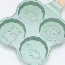 Sartén 4 puestos con figuras divertidas 🍳