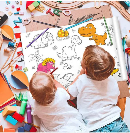 ✨2x1  Rollo de Papel Coloreable - Diversión sin pantallas para Niños! ✨