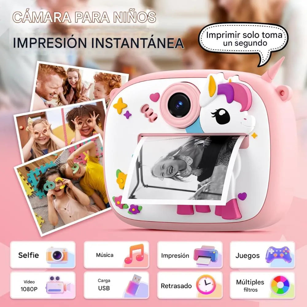 Cámara infantil con impresión térmica instantánea 📸