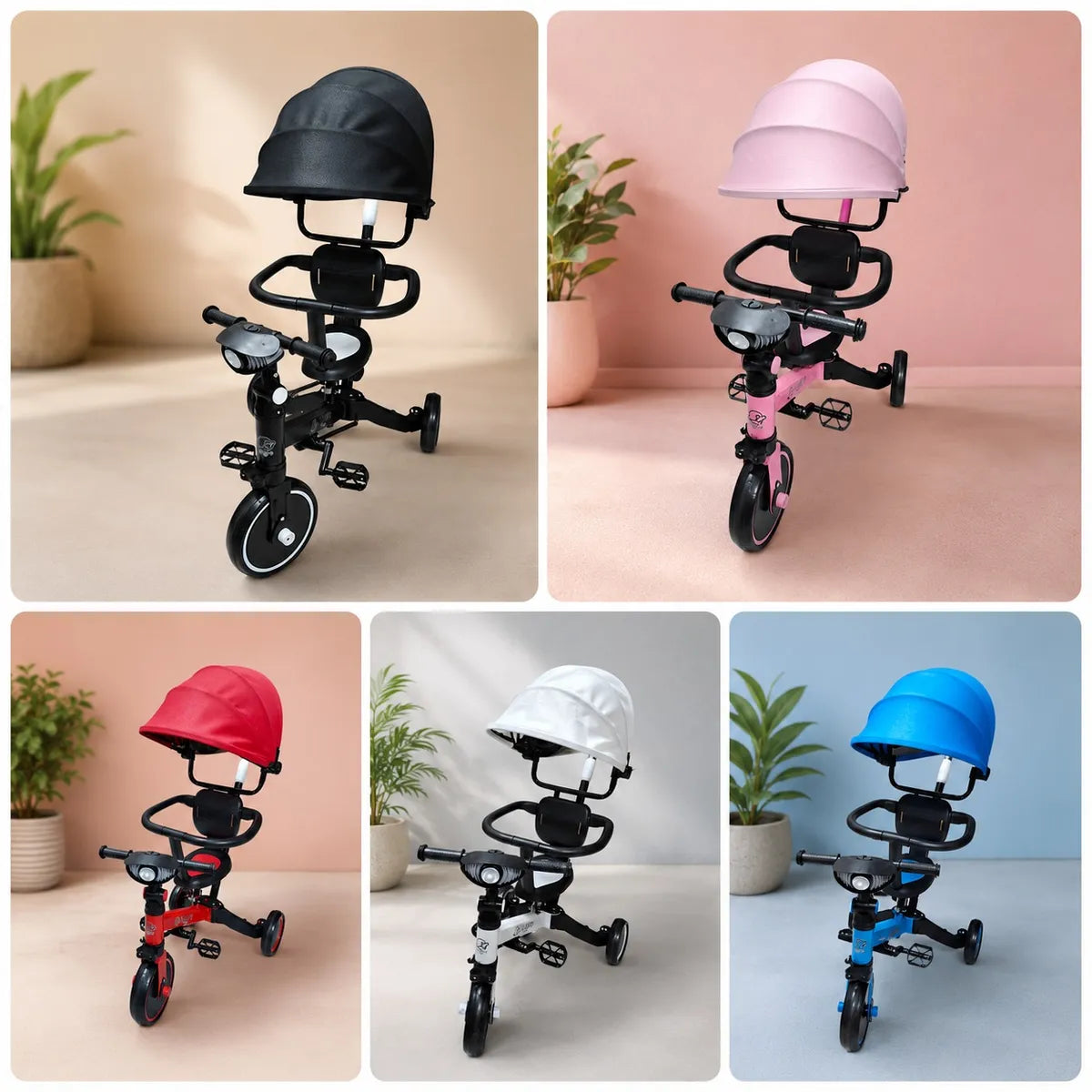 Triciclo 6 en 1 con luces 🚲